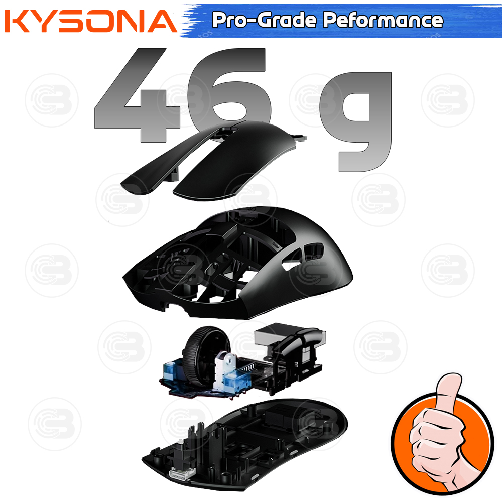 [CoolBlasterThai] KYSONA JUPITER SE Black 1K PAW3311/46± 3G/24000 DPI Gaming Mouse (1-Y Waranty)