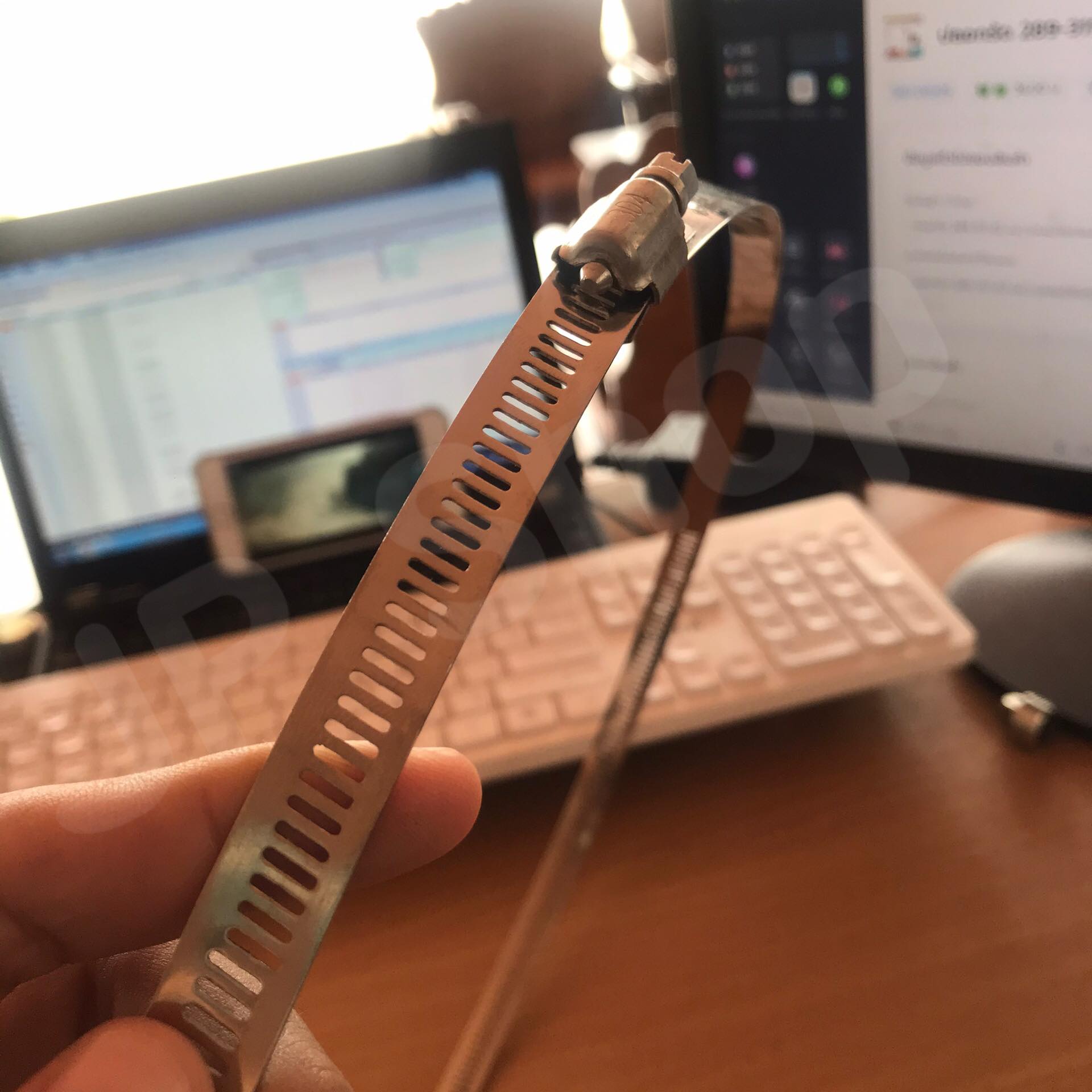 ปลอกรัดเส้นผ่านศูนย์กลาง330 (12 มม.) แคลมป์รัดท่อสแตนเลส 304 #00330