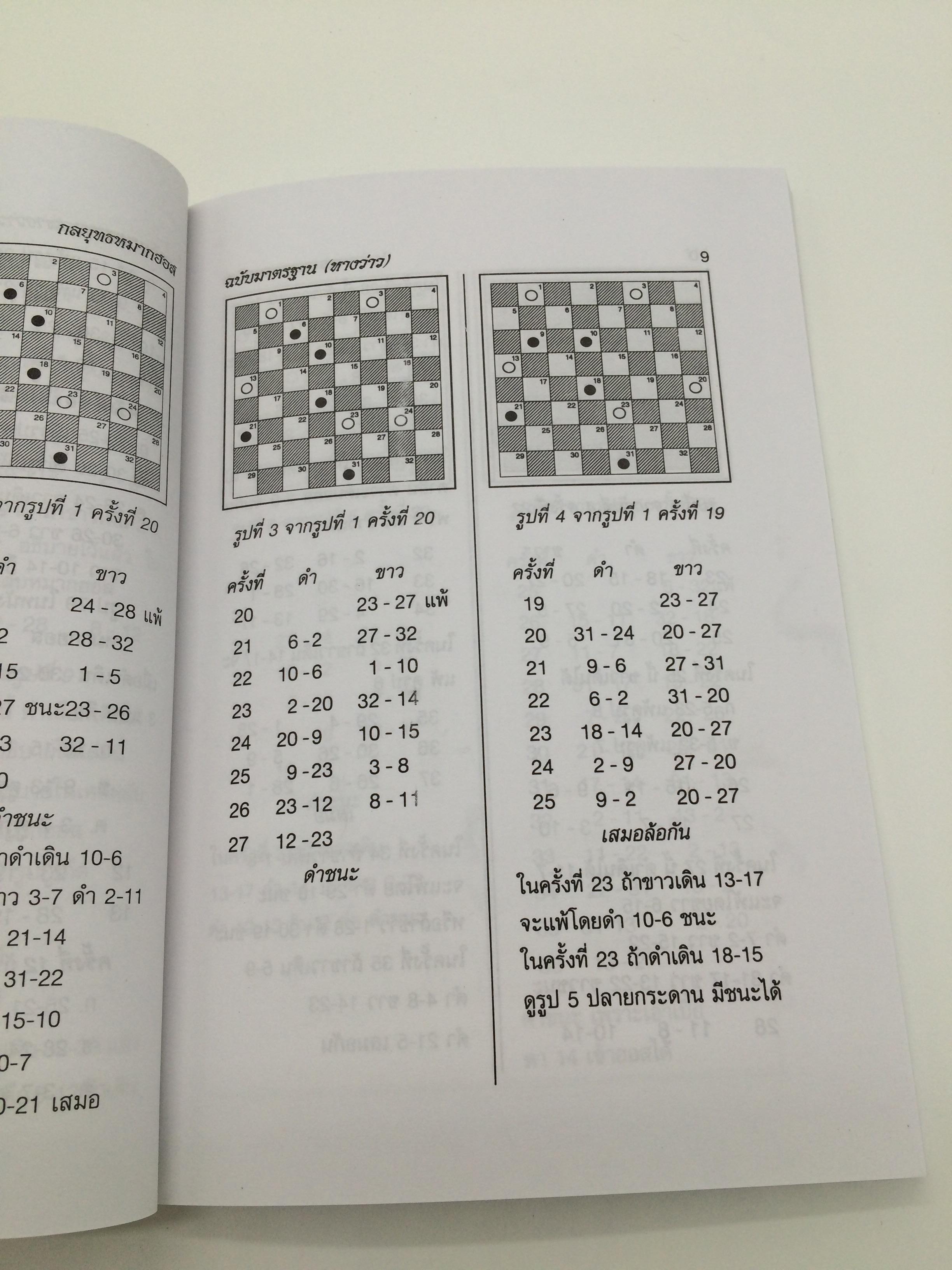 หนังสือกลยุทธหมากฮอส ฉบับหางว่าวvsสามตัวเรียง