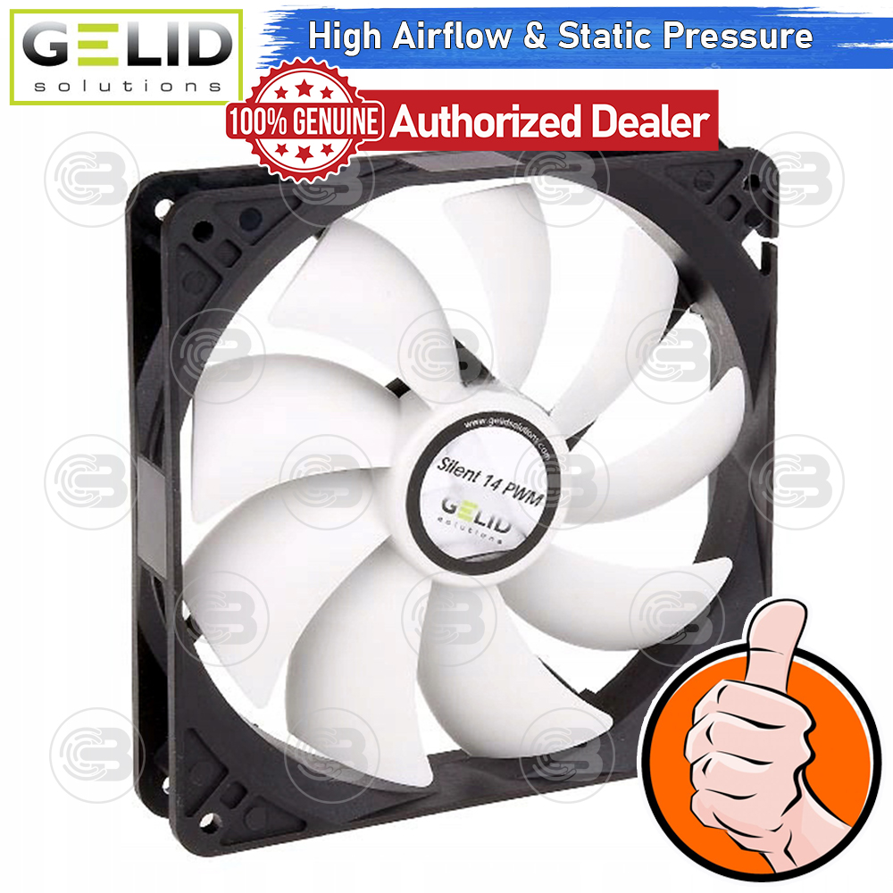 [CoolBlasterThai] GELID Silent 14 PWM PC Fan Case size 140 mm. ประกัน 3 ปี (FN-PX14-12)
