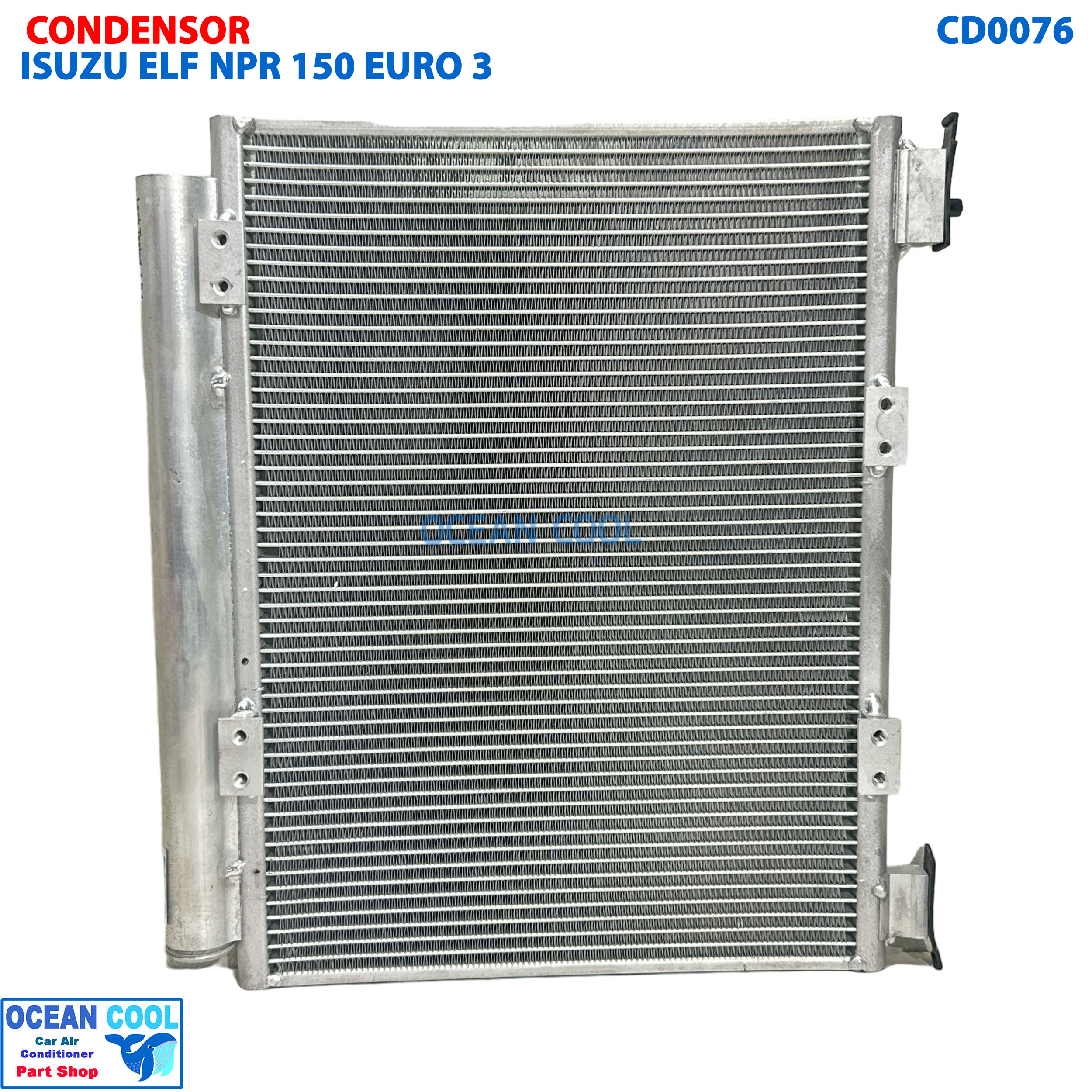 แผงแอร์ อีซูซุ เดก้า ELF NPR 150 EURO 3 ปี 2003 - 2008 CD0076 CONDENSER ISUZU deca คอนเดนเซอร์ รังผึ้งแอร์ แผงรังผึ้ง แผงคอยล์ร้อน Ocean cool อะไหล่ แอร์ รถยนต์ แอร์รถ รถบรรทุก รถขุด