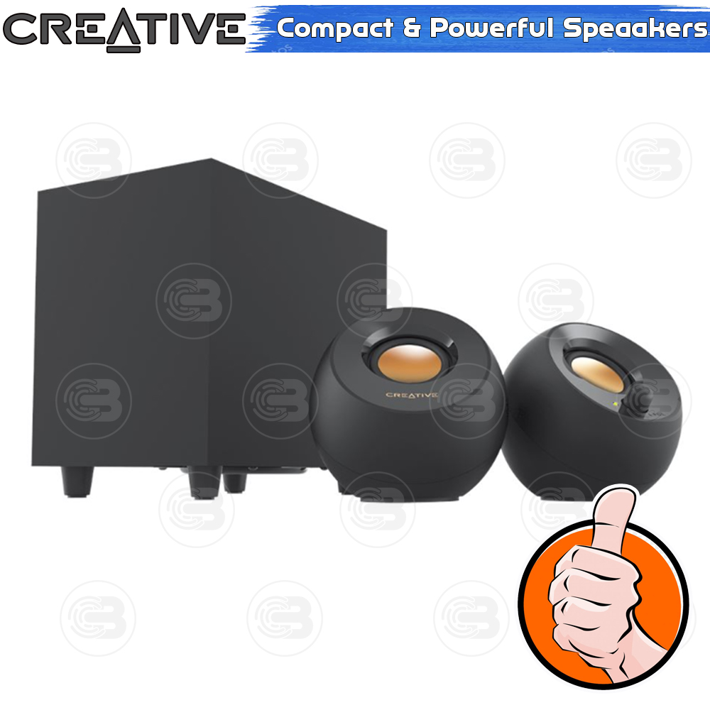 [CoolBlasterThai] CREATIVE SPEAKER PEBBLE PLUS 2.1 USB DESKTOP SPEAKERS WITH SUBWOOFER (BLACK)