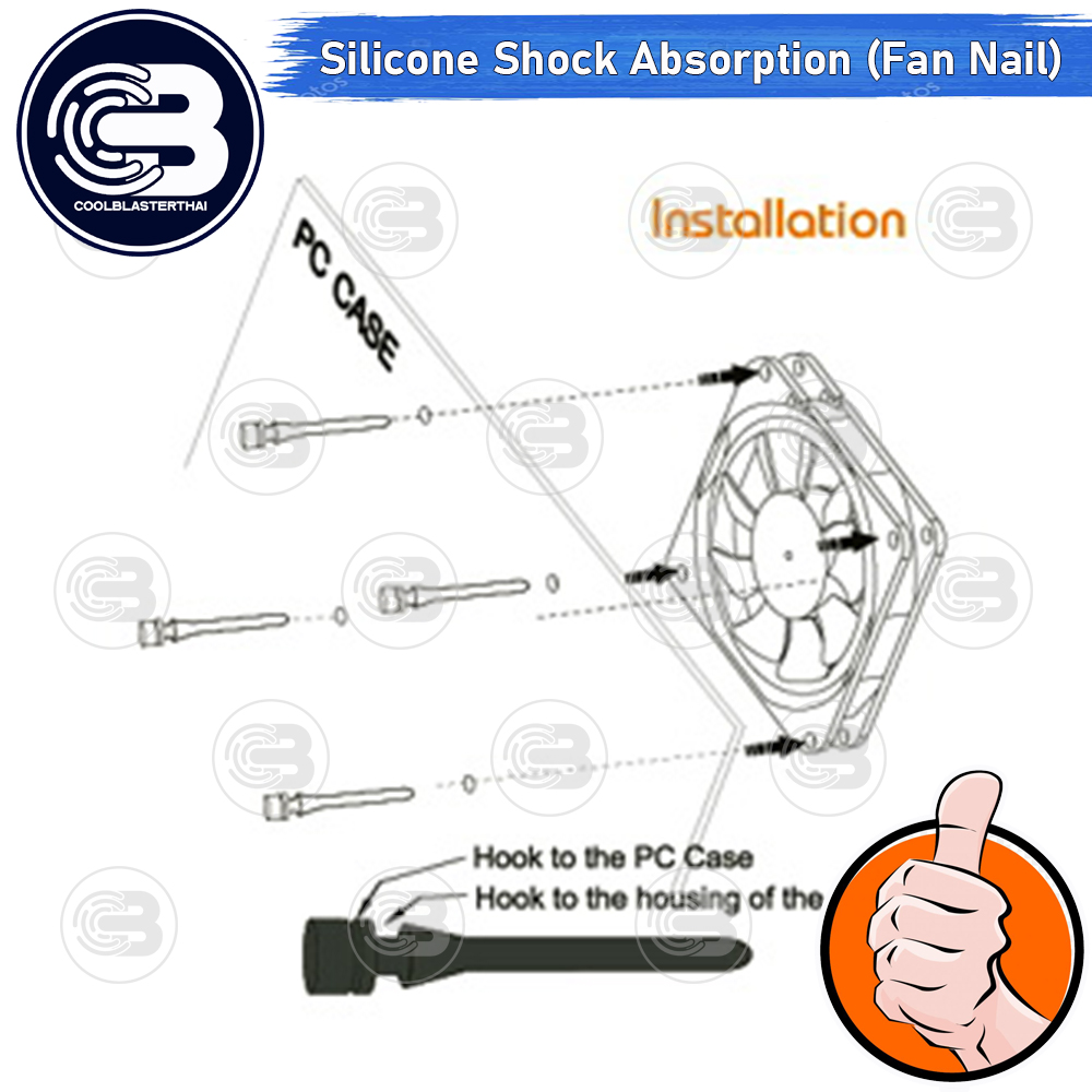 [CoolBlasterThai] Silicone Shock Absorption (Fan Nail Screw) หมุดซิลิโคนลดการสั่น