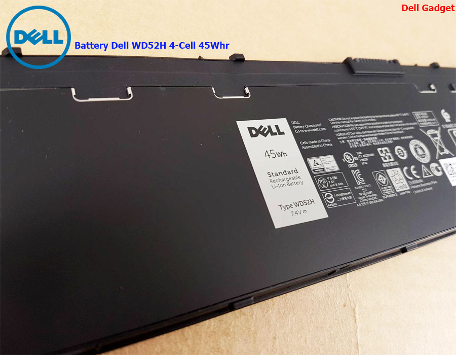 Battery Dell Latitude E7240 4-Cell, 45Wh แบตเตอรี่ WD52H ของแท้รับประกันศูนย์ Dell Thailand On-site Service