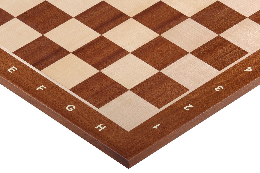 20" Mahogany & Maple Wooden Chess Board กระดานหมากรุกสากลไม้Mahogany