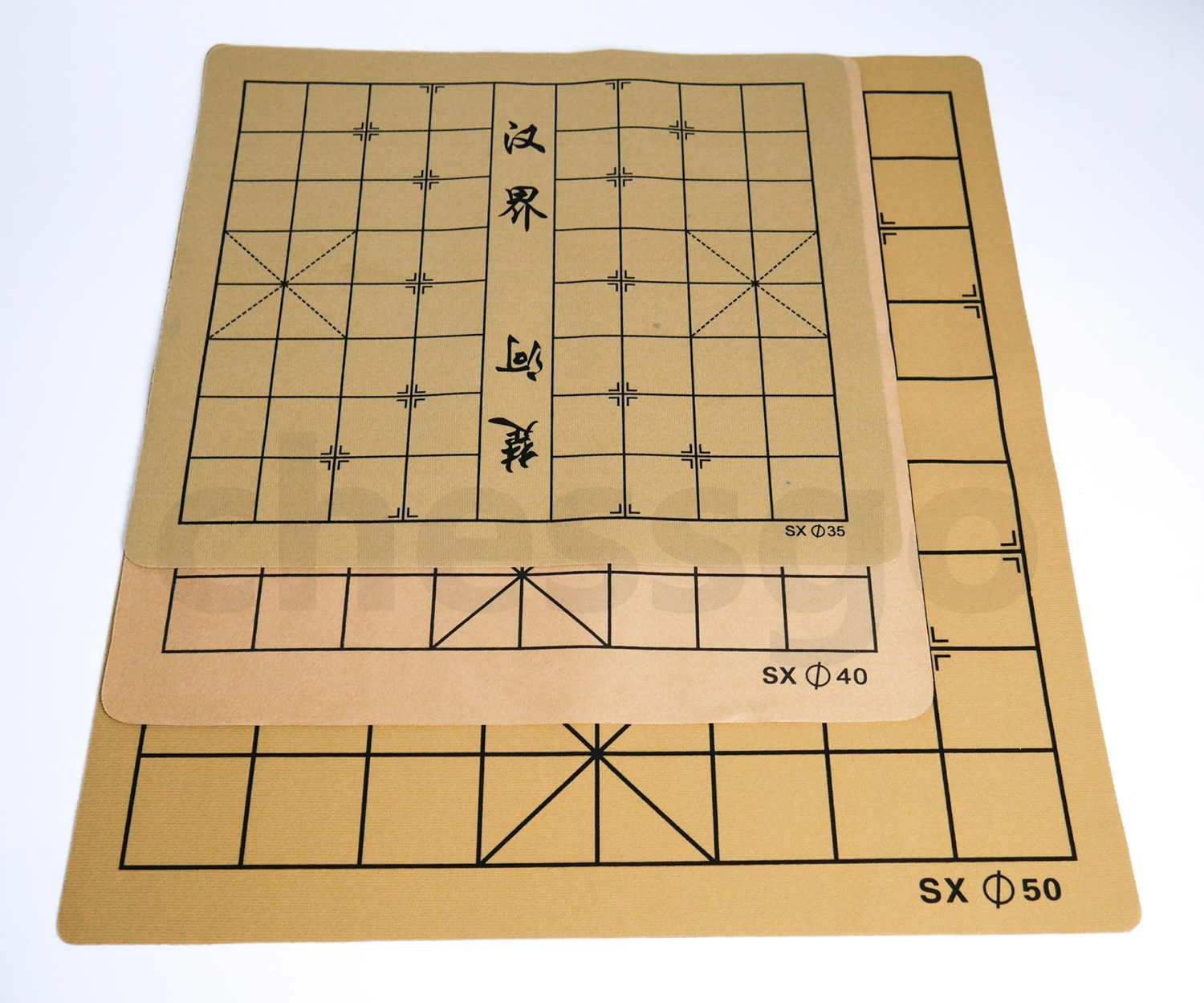 ชุดหมากรุกจีน(กระดานหนัง+ตัวไม้บีช)