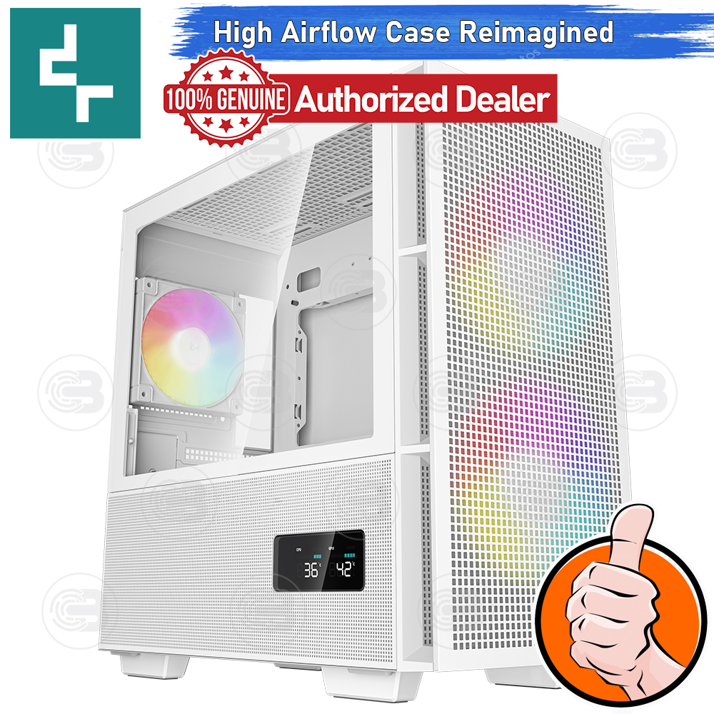 [CoolBlasterThai] DEEPCOOL CH360 WH Digital Micro-ATX High-Airflow PC Case WHITE ประกัน 1 ปี