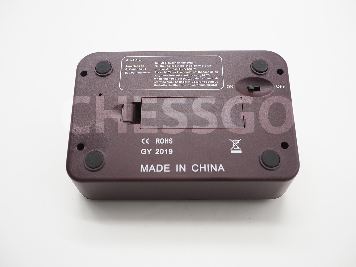 นาฬิกาจับเวลาหมากรุกแบบดิจิตอล Digital Clock GY2019 (มาตรฐานแข่งขัน/มีไฟ)