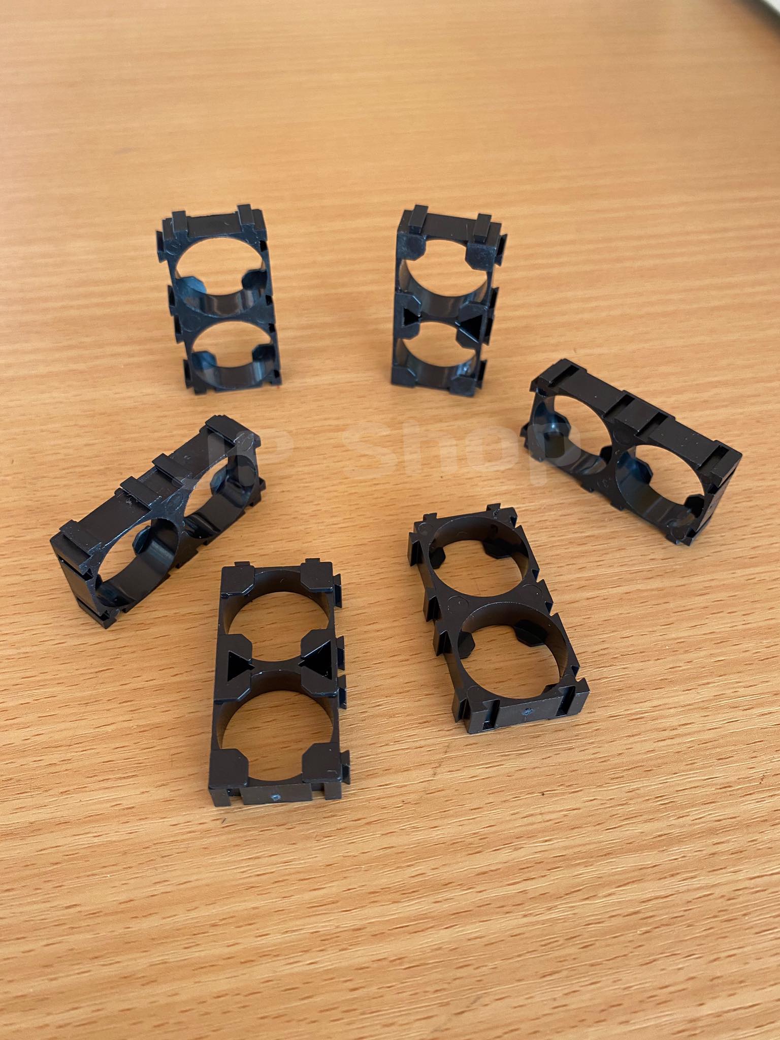 ตัวยึดแบตเตอรี่ ตัวแพ็คแบตเตอรี่ ตัวยึดแบตเตอรี่ลีเธียม18650 2ช่อง #Spacer Holder ตัวแพ็คถ่านสำหรับรถไฟฟ้า #186502
