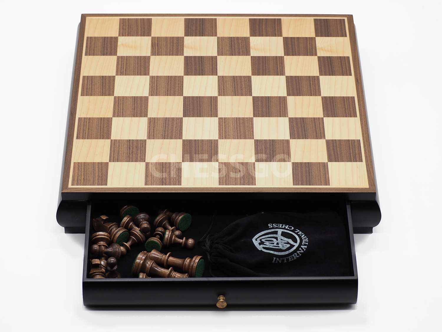 ชุดหมากรุกสากลไม้(ตัวไม้/ลิ้นชัก)