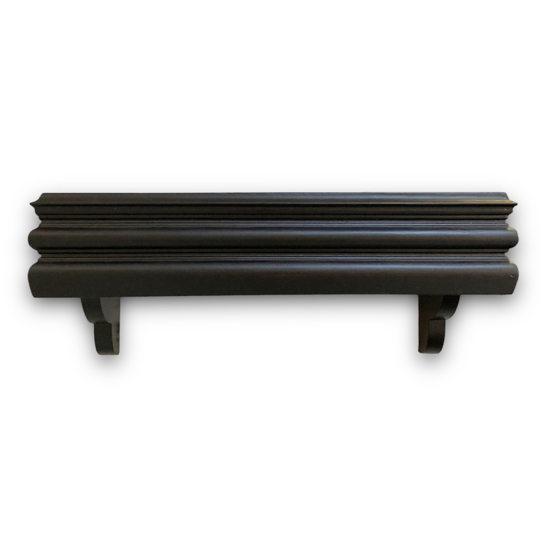 หิ้งกล่องลายบัว สีโอ๊ค