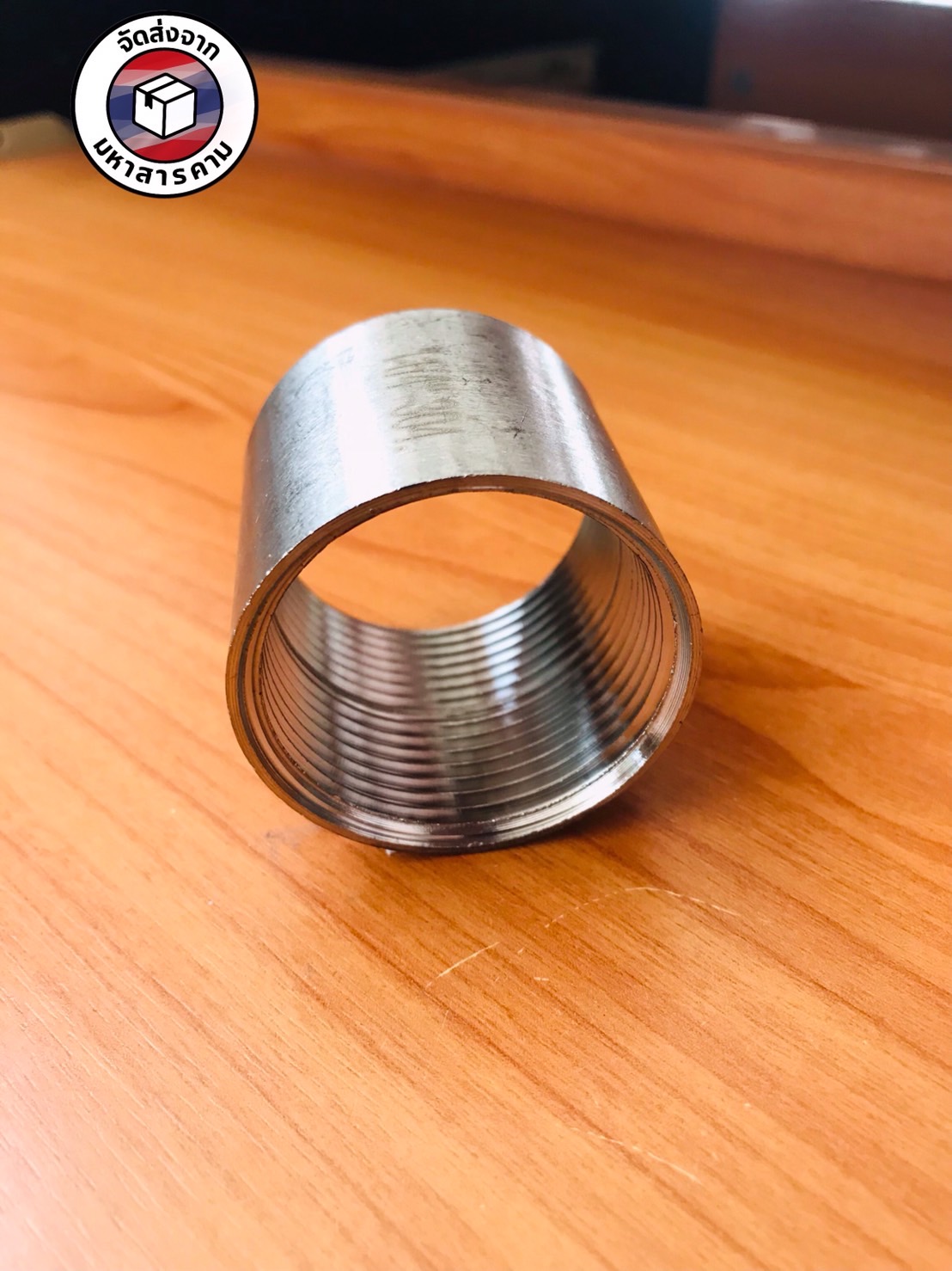 ข้อต่อตรงเกลียวใน สแตนเลส 304 ขนาด 1 1/4 นิ้ว(Stainless Steel 304 Female Thread Coupling 1 1/4 Inch) #114304