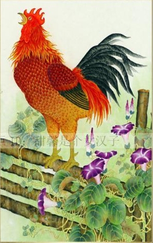 ชุดภาพติดคริสตัลเหลี่ยม ลายไก่มงคล งานติดเต็มภาพ ขนาด 40*60 ซม. คริสตัลเหลี่ยม 30 สี อุปกรณ์ครบชุด