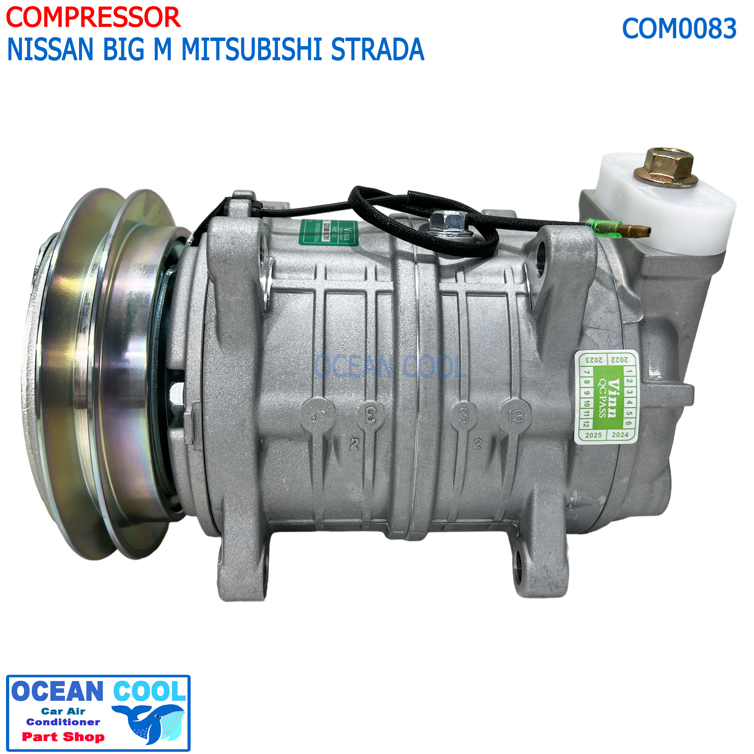 คอมเพรซเซอร์ นิสสัน บิ๊กเอ็ม 1995 -1997 มิตซูบิชิ สตาร์ด้า , L200 COM0083 COMPRESSOR FOR NISSAN BIG M MITSUBISHI STRADA คอมแอร์ คอม คอมเพสเซอร์ 1996