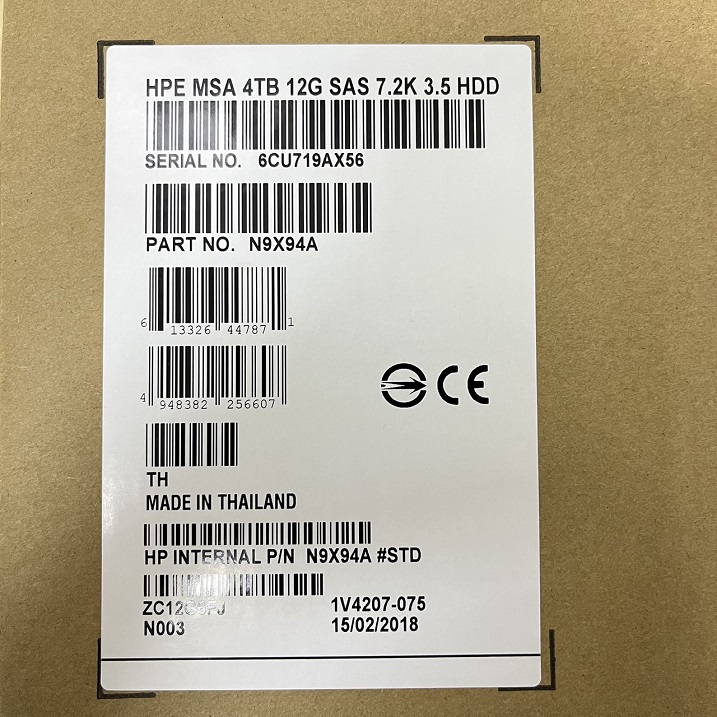 NEW HP N9X94A 841503-001 [TorCompTH Thailand ขาย จำหน่าย ราคา] HP MSA 4TB 7.2K 12G 3.5IN SAS DP 512e HDD