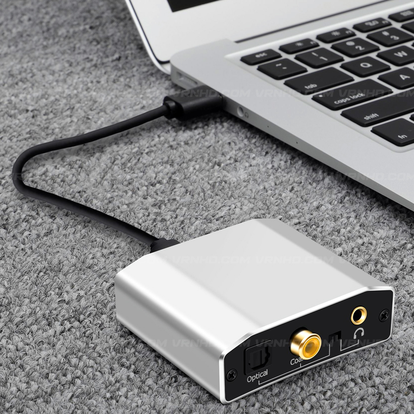 PDAC24-01USB DAC Audio 192kHz 24bit USB Type-C to Optical Coaxial 3.5mm AUX Converter Decoder