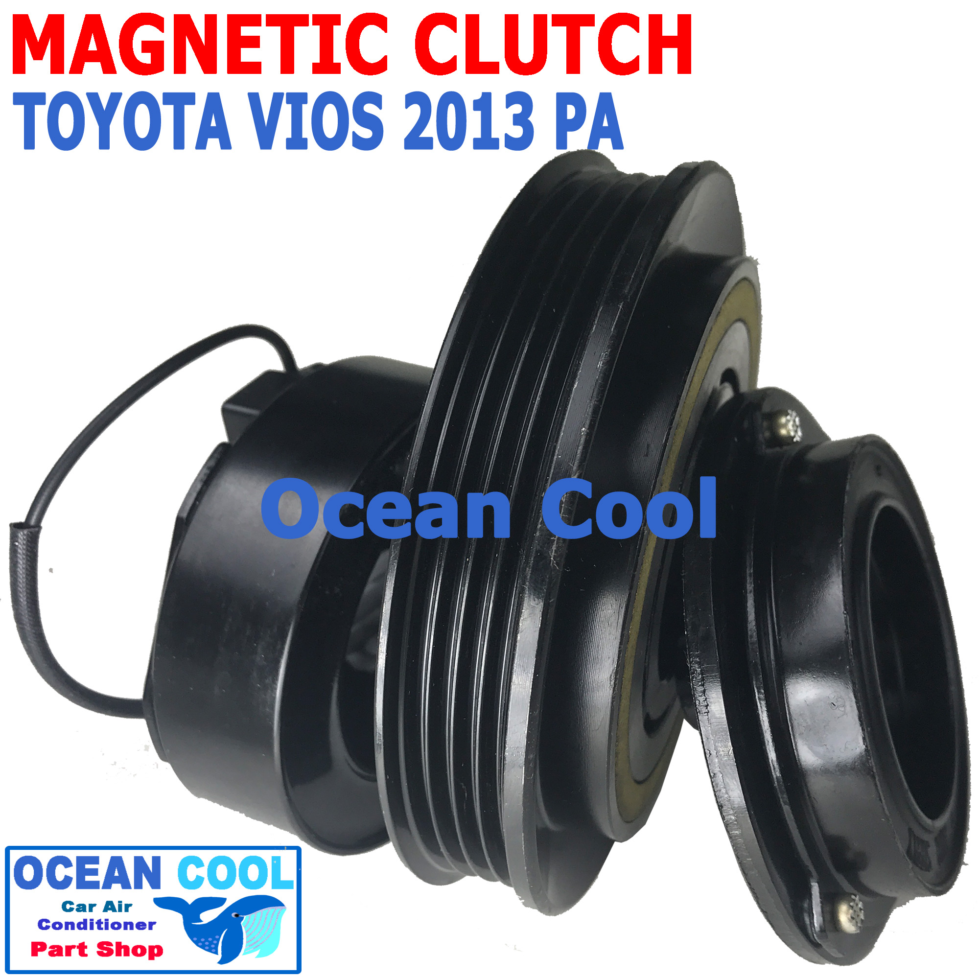 คลัชคอมแอร์ โตโยต้า วีออส 2013 - 2015 PA MGC0051 Magnetic Clutch toyota vios ชุดหน้าคลัชคอมแอร์ สำหรับคอม 10PA อะไหล่ แอร์ รถยนต์ ลูกปืนมู่เล่ NSK แท้