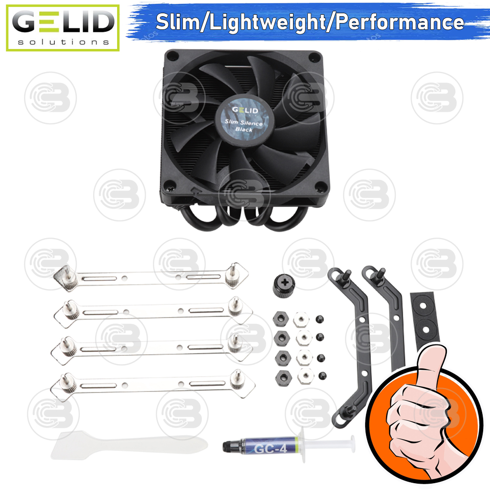 [CoolBlasterThai] GELID Slim Silence Black CPU Cooler (AM5/LGA1700 Ready) ประกัน 5 ปี (CC-SSILENCE-BLACK)