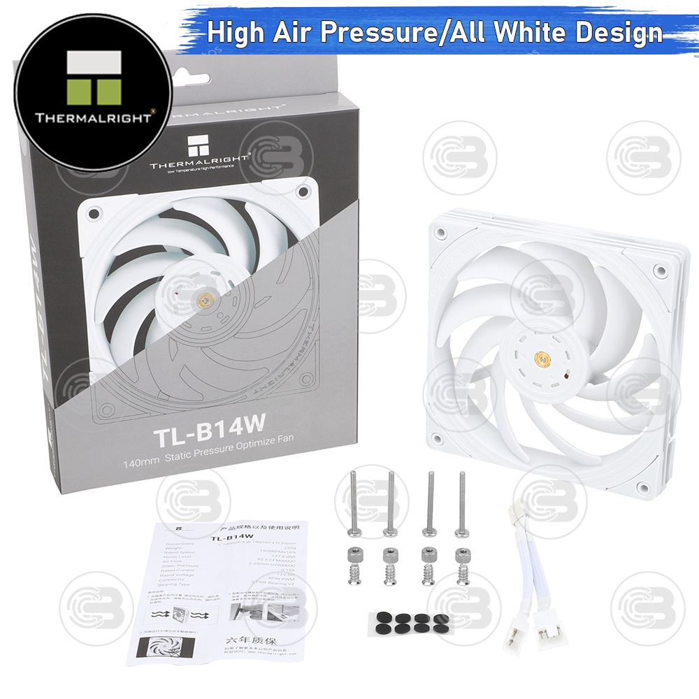 [CoolBlasterThai] Thermalright TL-B14W 1500+ RMP Static Pressure Fan Case (size 140 mm.) ประกัน 6 ปี