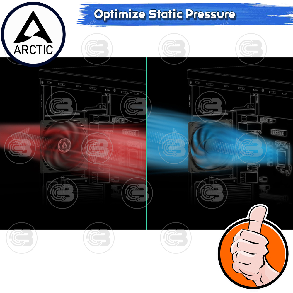 [CoolBlasterThai] ARCTIC P12 Black (size 120 mm.) PC Fan Case ประกัน 6 ปี