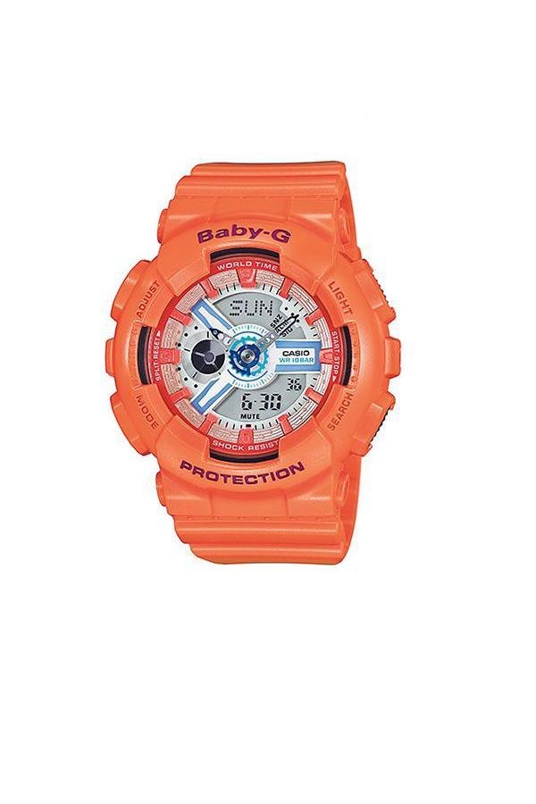 Casio Baby-G นาฬิกาข้อมือ รุ่น BA-110SN-4ADR - Grey/Orange