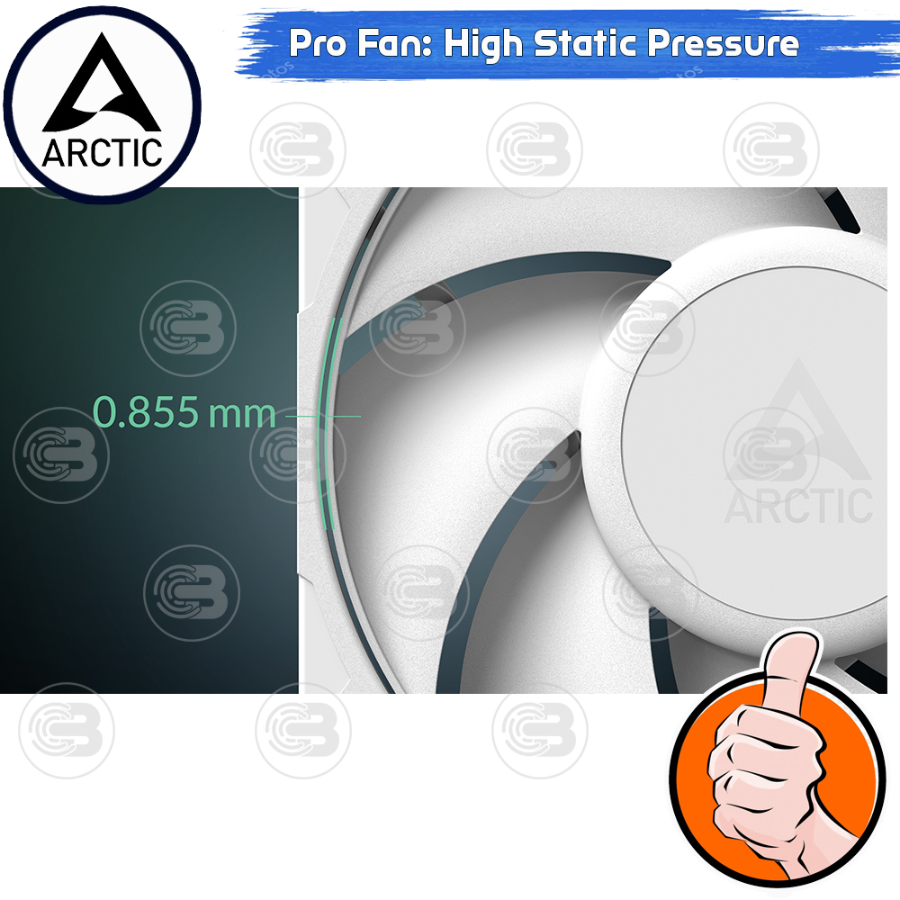 [CoolBlasterThai] ARCTIC P12 PRO PST WHITE(120 mm.) PC Fan Case ประกัน 6 ปี