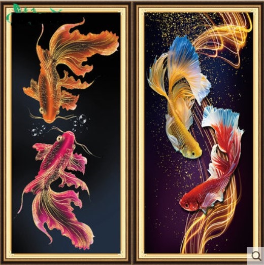 Couple fish (เดี่ยว/คู่)(พิมพ์ลาย)