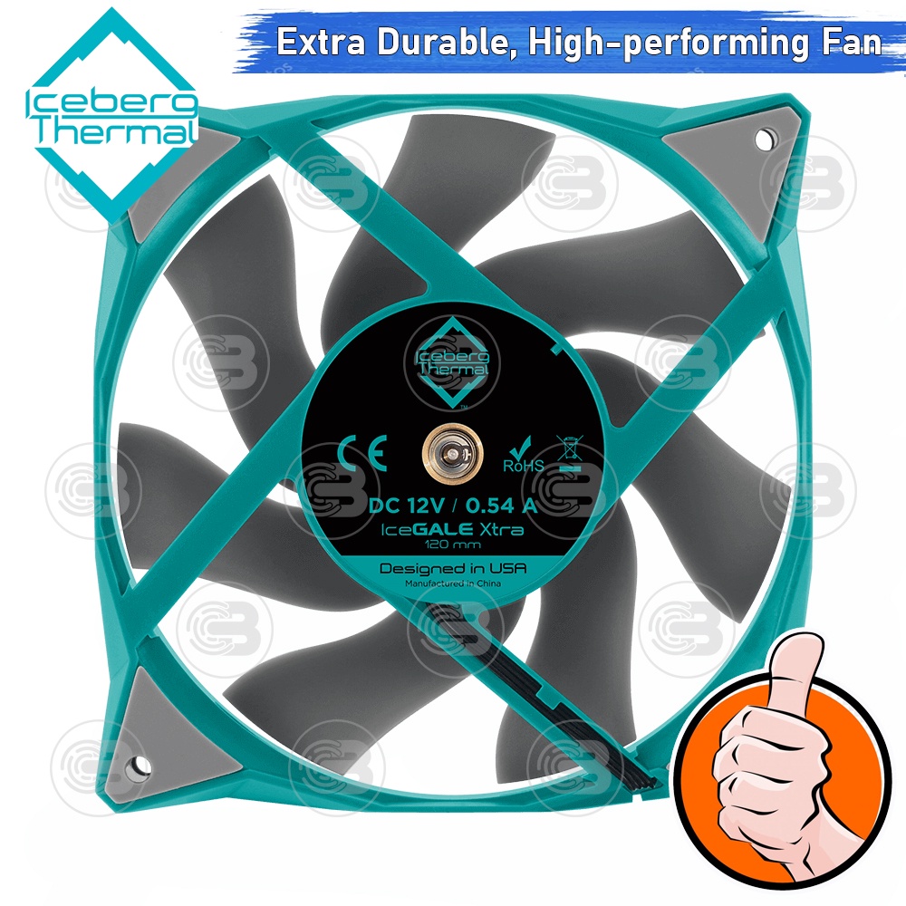 [CoolBlasterThai] Iceberg Thermal IceGALE Xtra 120 Teal Fan Case (size 120 mm.) ประกัน 6 ปี