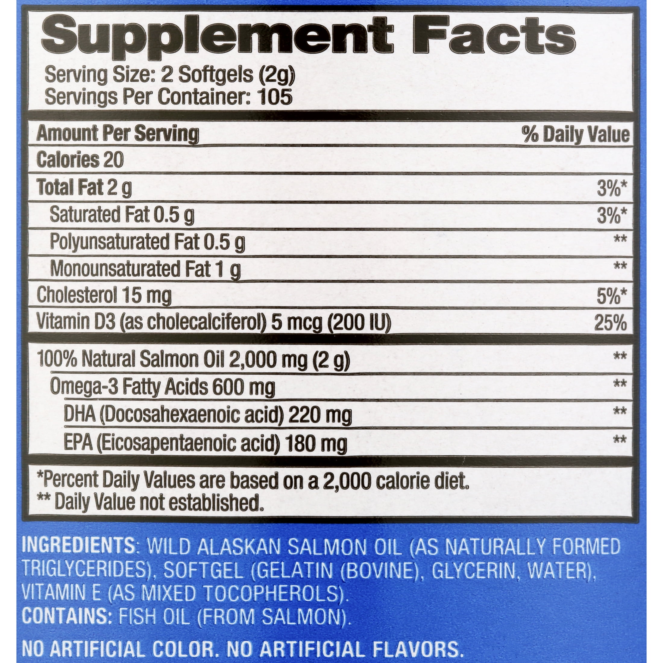 Pure Alaska Omega Wild Salmon Oil 1,000 mg. (210 เม็ด) น้ำมันปลาแซลมอนจากธรรมชาติ จากอลาสก้า