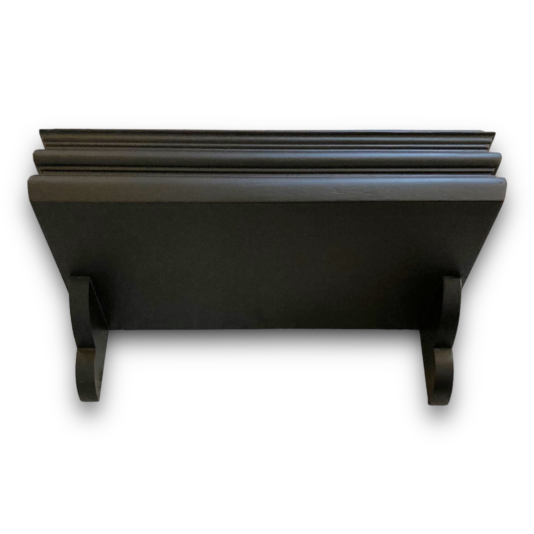 หิ้งกล่องลายบัว สีโอ๊ค