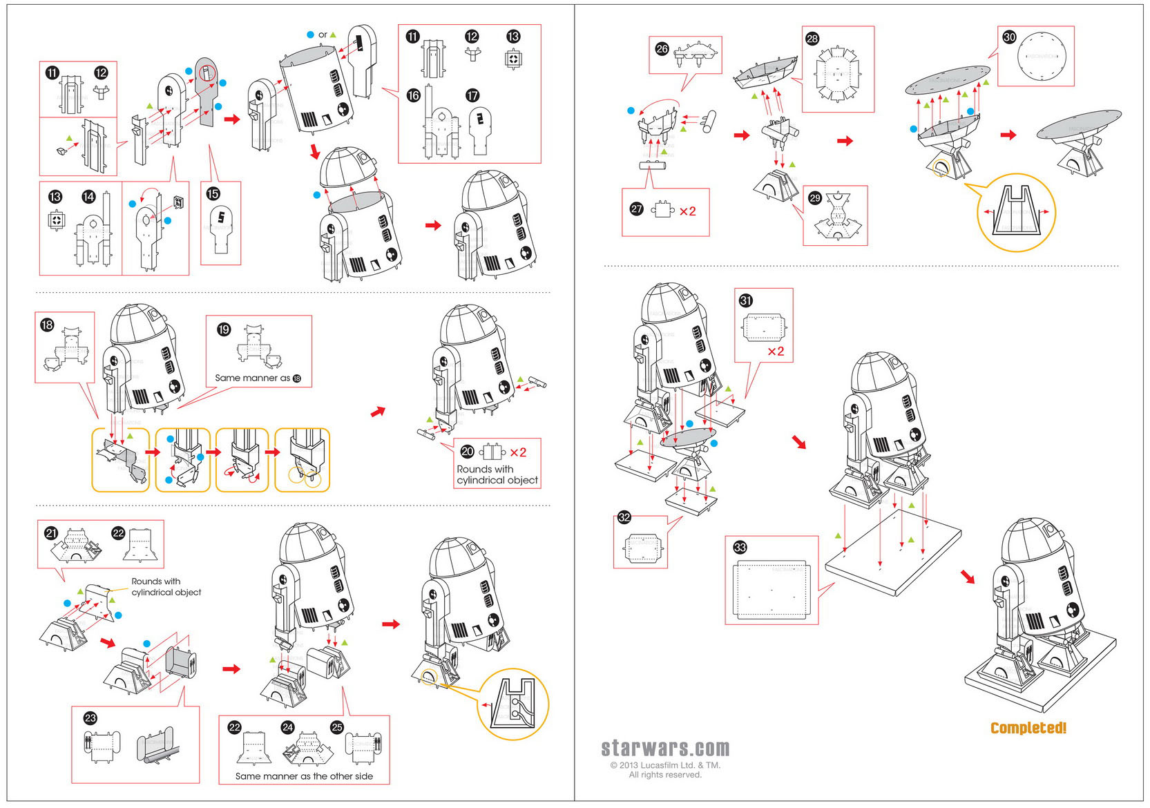 R2-D2 Model - Star Wars โมเดลโลหะ DIY