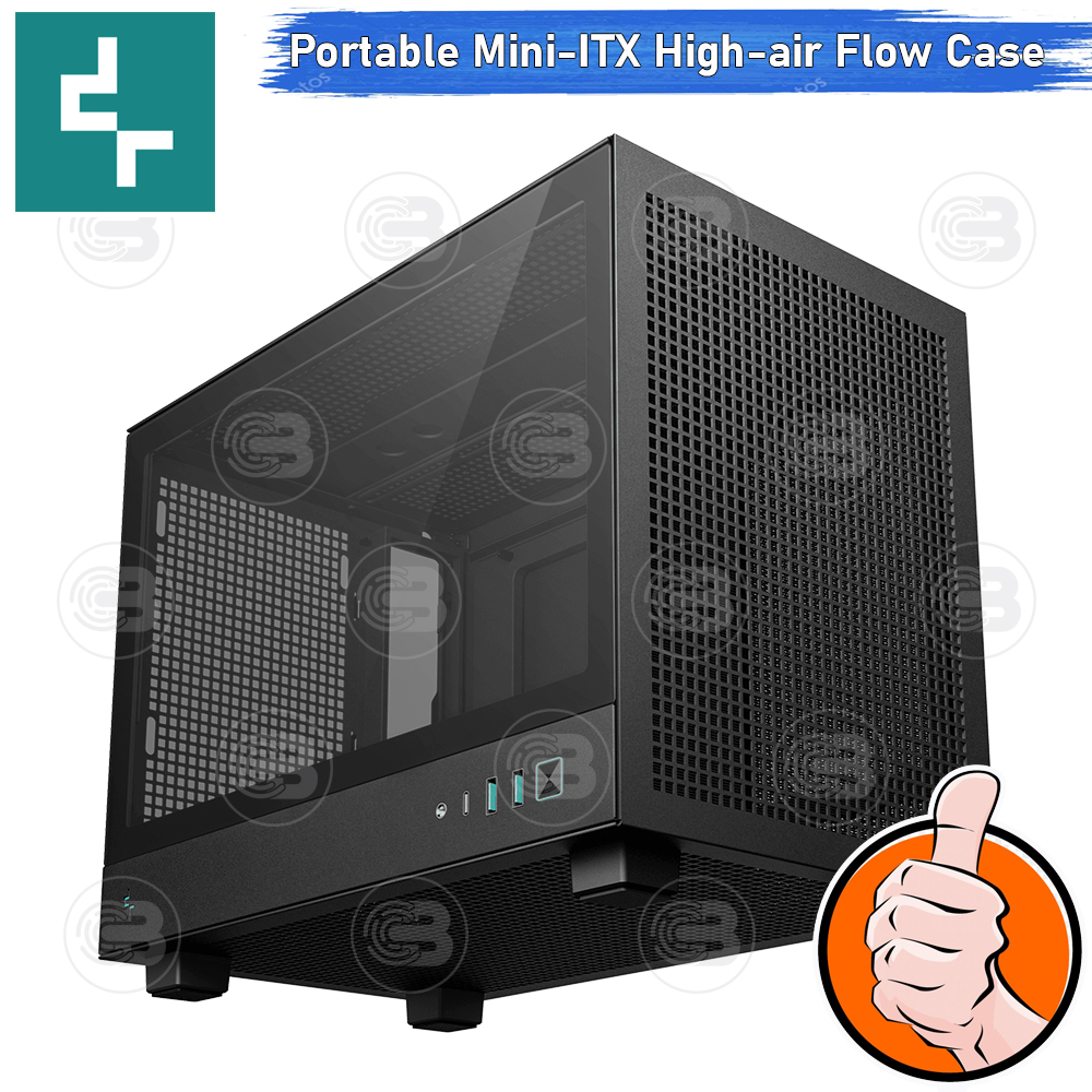 [CoolBlasterThai] DEEPCOOL CH160 Mini-ITX High-Airflow PC Case Black ประกัน 1 ปี