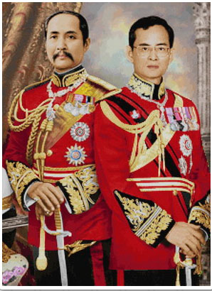 สองพระมหาราชของไทย (สี)