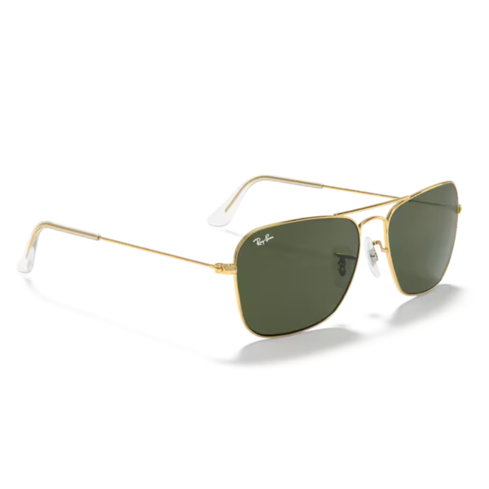 แว่นกันแดด Ray-Ban Caravan Gold G15 RB3136 001 S.58