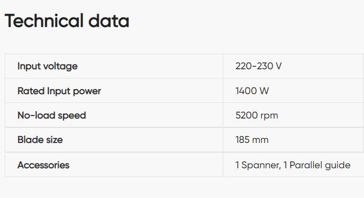 15892 เลื่อยวงเดือน 7" 1400W KRESS (KU420.1)
