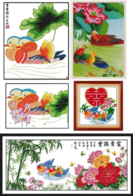Mandarin ducks (ไม่พิมพ์/พิมพ์ลาย)