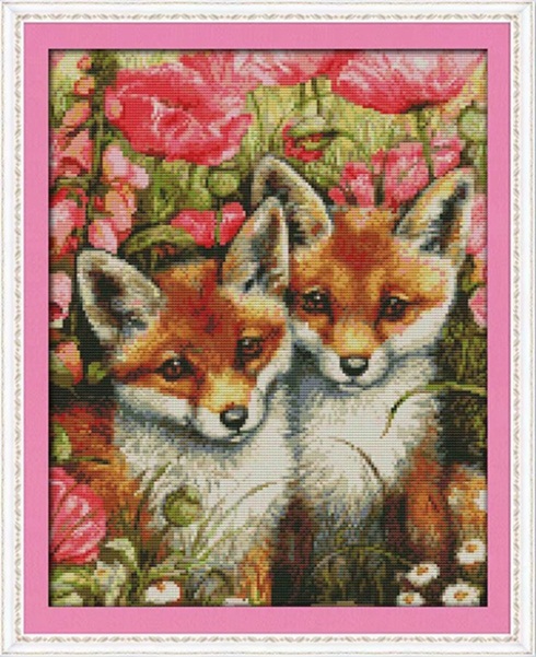 Two foxes (ไม่พิมพ์/พิมพ์ลาย)