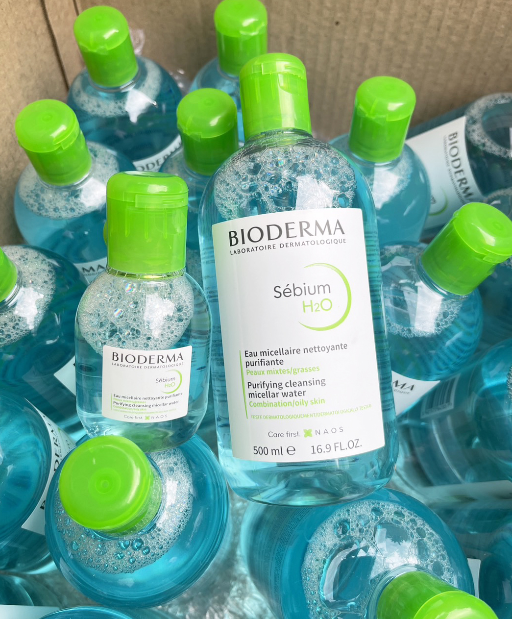 เซต 2 ชิ้น Bioderma Sebium H2O 500ml. ฝาเขียว สําหรับผิวผสม-ผิวมัน