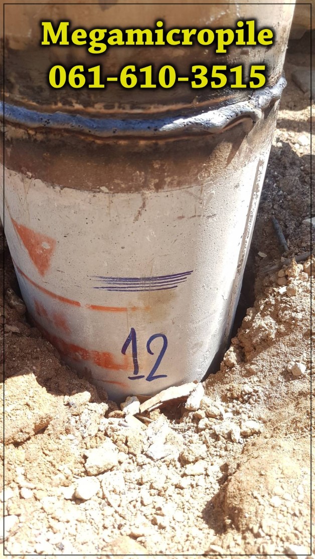 ตอกเสาเข็ม สปันไมโครไพล์20 (Spun micropile) โรงงานในนิคมลาดกระบัง