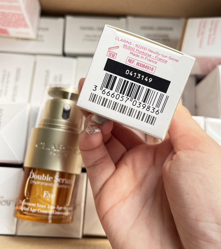 Clarins Double Serum Eye Global Age Control Concentrate 20ml. อายเซรั่ม เซรั่มบำรุงรอบดววงตา