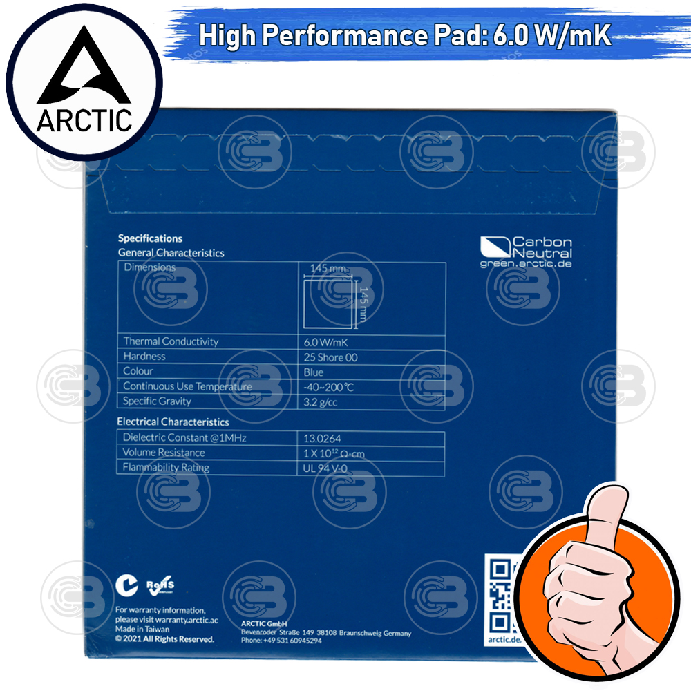 [CoolBlasterThai] Arctic Thermal Pad TP-2 (APT2560)145x145x1.5 mm./6.0 W/mK
