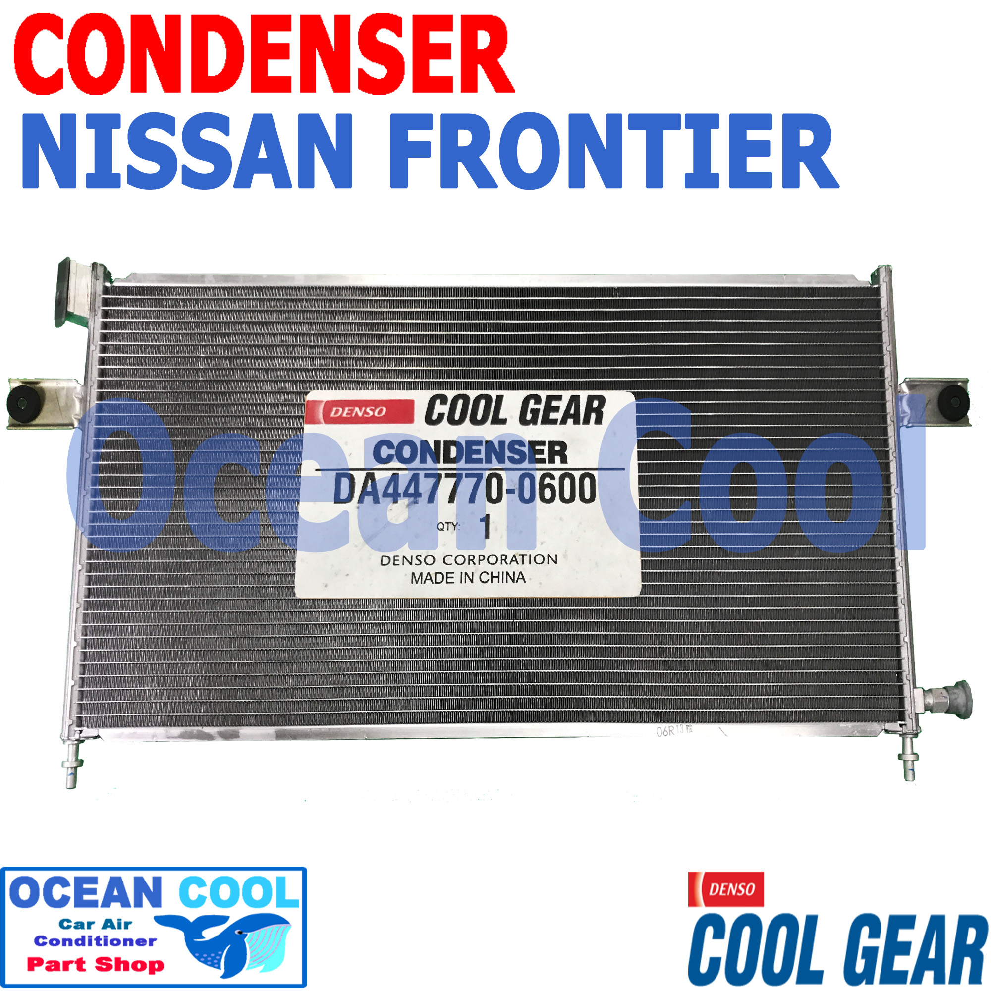 แผงแอร์ นิสสัน ฟรอนเทียร์ 1998 - 2001 TD27 CD0083 Cool Gear รหัส DI447770-46604W CONDENSER NISSAN FRONTIER พ.ศ. 2541 ถึง 2544 อะไหล่ แอร์ รถยนต์ คอนเดนเซอร์ แผงคอยล์ร้อน