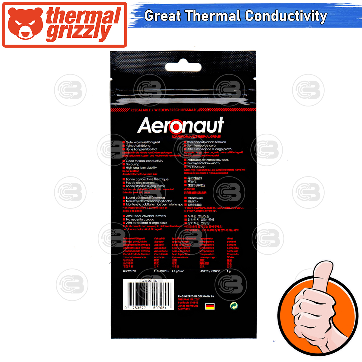 [CoolBlasterThai] Thermal Grizzly Aeronaut 1g.Thermal compound