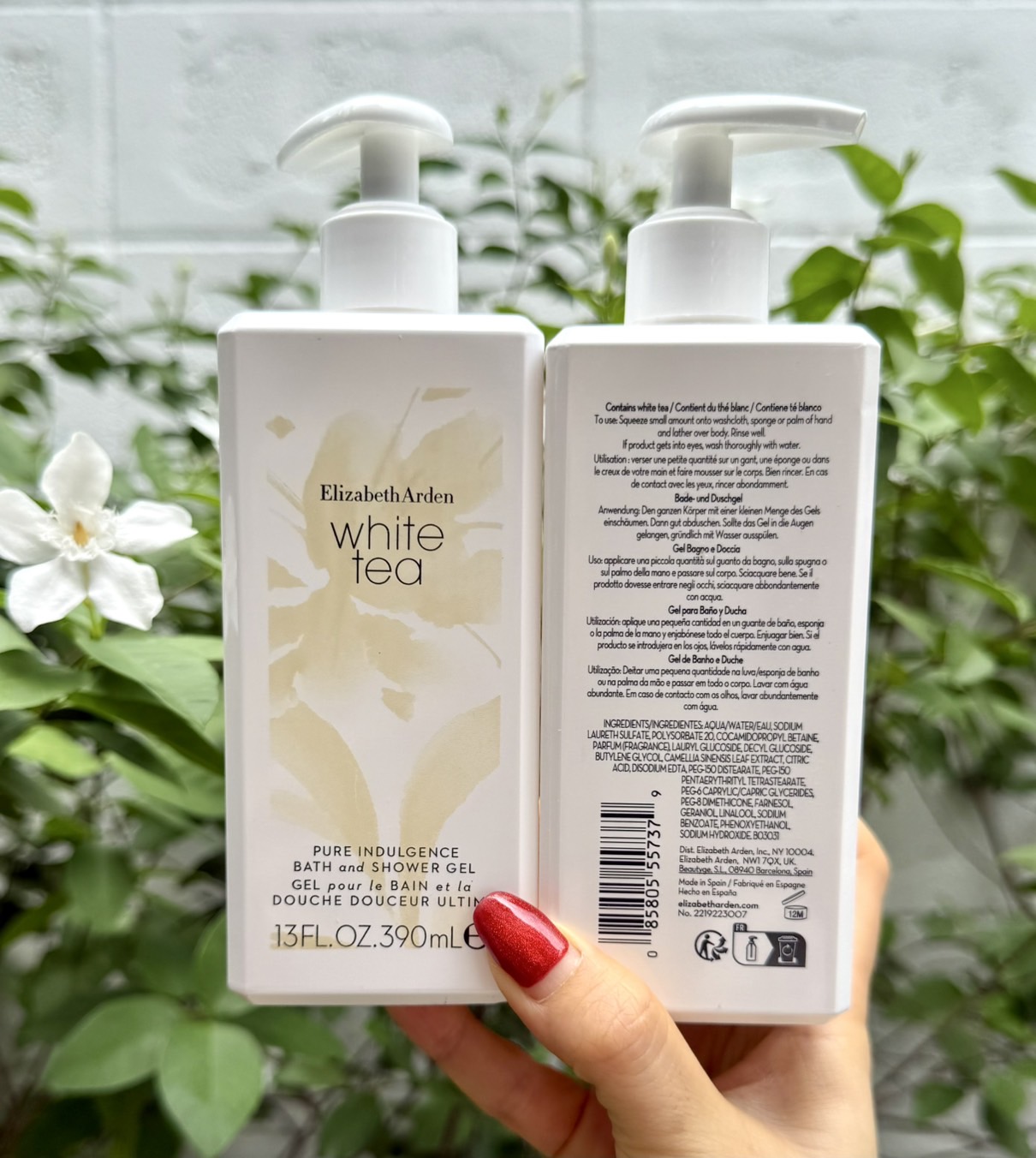 เจลอาบน้ำ Elizabeth Arden White Tea Pure Indulgence Bath and Shower Gel 390ml. (1ขวด)
