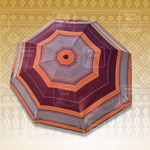 ร่มลายขิด ผ้าUV กันแดด กันฝนขนาด 22 นิ้วตอนเดียว//Umbrella with striped pattern, UV fabric, sun protection 22 inches