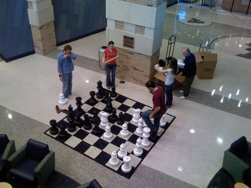 25" Giant Chess Set with Nylon Board ชุดหมากรุกยักษ์25นิ้ว+กระดานผ้าไนลอน