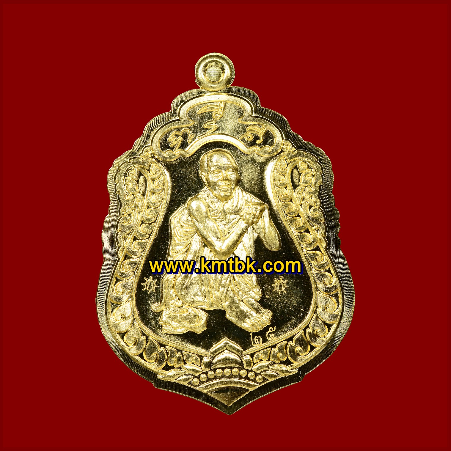 (โชว์) เหรียญเสมาบูชาครู หลวงปู่สรวง หลวงปู่ข้าวแห้ง วัดตาปันศรัทธาธรรม จ.สุรินทร์ ลองพิมพ์ไม่ตัดปีก เนื้อทองทิพย์ หลังจารมือ ขนาดห้อยคอ รุ่น บูชาครูเศรษฐีรับทรัพย์