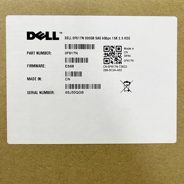 NEW Dell 0F617N [TorCompTH Thailand ขาย จำหน่าย ราคา] Dell 300GB 15K 6G SAS 3.5IN HDD
