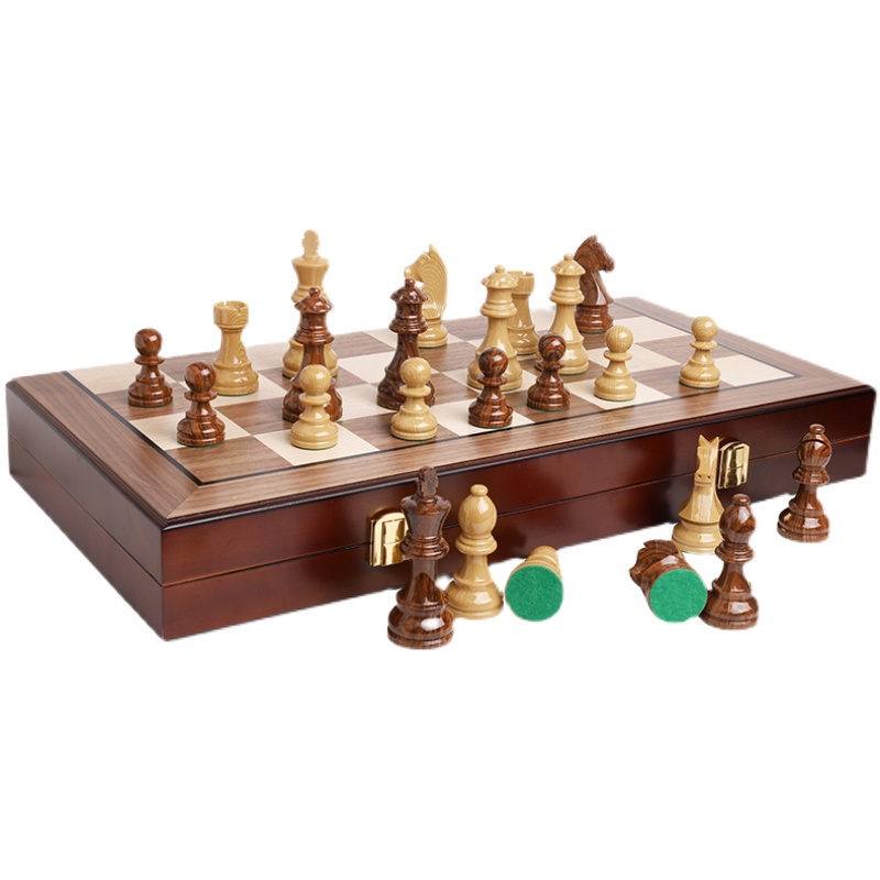 ชุดหมากรุกสากลไม้ German Knight Staunton Wooden Chess Set 3