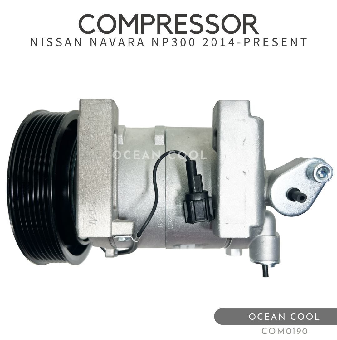 คอมเพรสเซอร์ นิสสัน นาวาร่า NP300 2014 - ปัจจุบัน COM0190 COMPRESSOR NISSAN NAVARA NP300 ’14 - PRESENT นิสสัน บิ๊กเอ็ม ฟรอนเทีย นาวาร่า เอ็นพี300